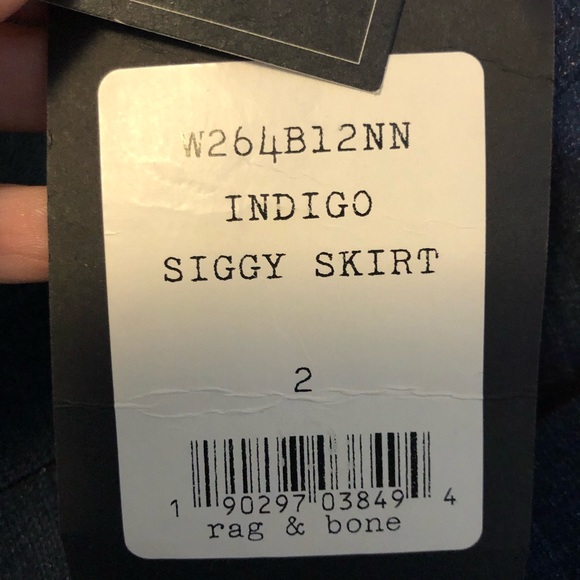 Rag & Bone Siggy Skirt Indigo Skiggy Skirt - Picture 3 of 7